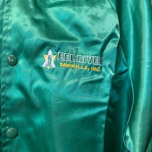 SHIPS FREE! Vtg Satin Bomber Jacket